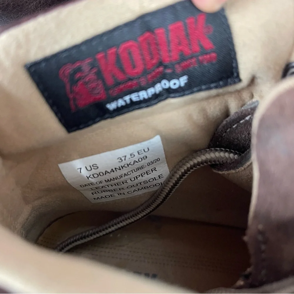 Kodiak Fernie Boots Hiking Waterproof Leather Women's Size 7 Gorpcore Outdoors